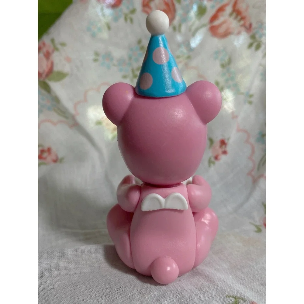 Sonny Angel Birthday Gift Series Pink Bear Figure with Cake and Party Hat